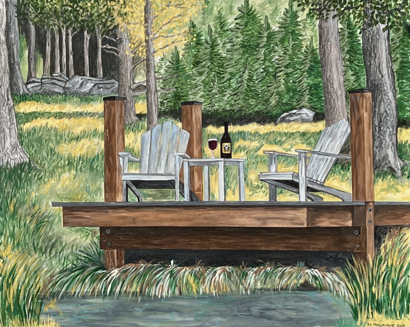 Chillin on the Deschutes 24 x 30 Acrylic on Canvas