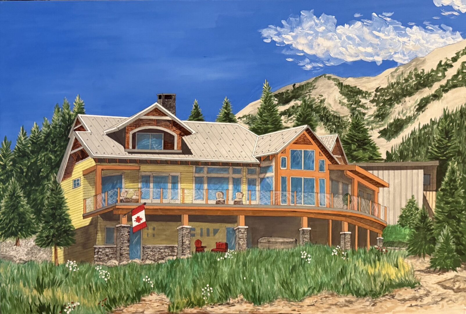 Panorama, BC 24 x 36  Acrylic on canvas. Private Collection