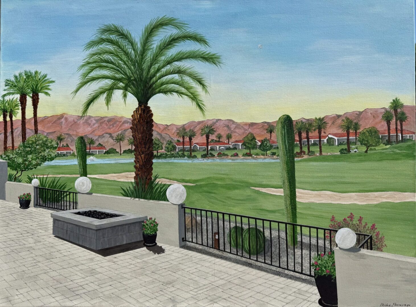 Sunrise on Arroyo 4- 24 x 36 acrylic on canvas- Private collection